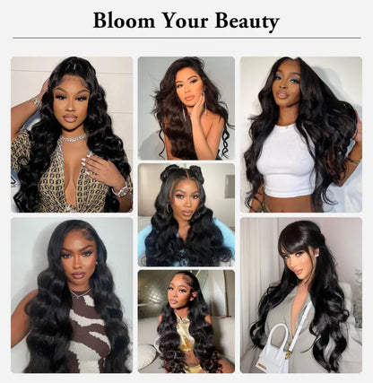 30-Inch Liqusee 7X6 Glueless Human Hair Lace Front Wig - Pre-Plucked, Body Wave, 180% Density, Easy Wear for Black Women - Special Price $109