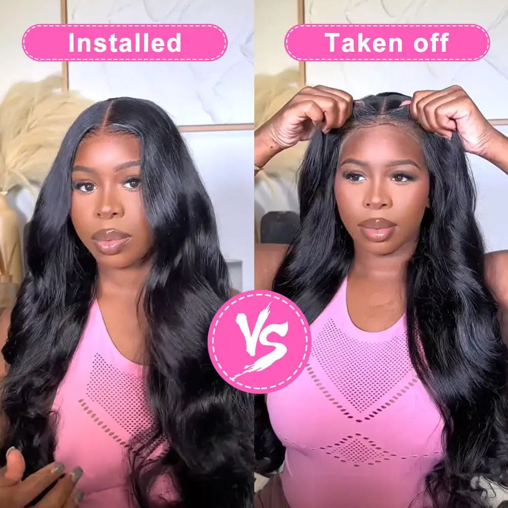 30-Inch Liqusee 7X6 Glueless Human Hair Lace Front Wig - Pre-Plucked, Body Wave, 180% Density, Easy Wear for Black Women - Special Price $109