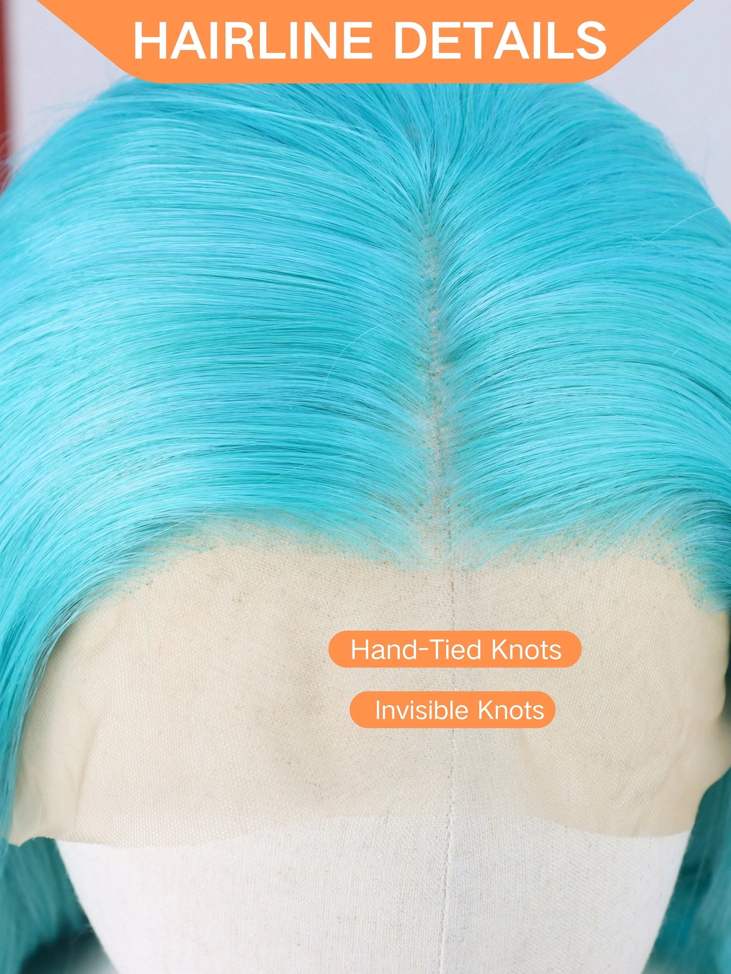 Mint Blue 28-Inch Body Wave Lace Front Wig with Pre-Plucked Natural Hairline, Heat-Resistant Synthetic Fiber for Women - Ideal for Parties, New Year, and Cosplay