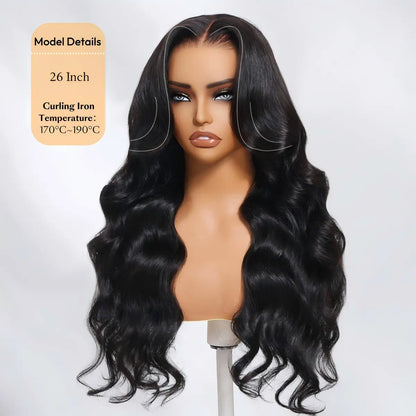 30-Inch Liqusee 7X6 Glueless Human Hair Lace Front Wig - Pre-Plucked, Body Wave, 180% Density, Easy Wear for Black Women - Special Price $109