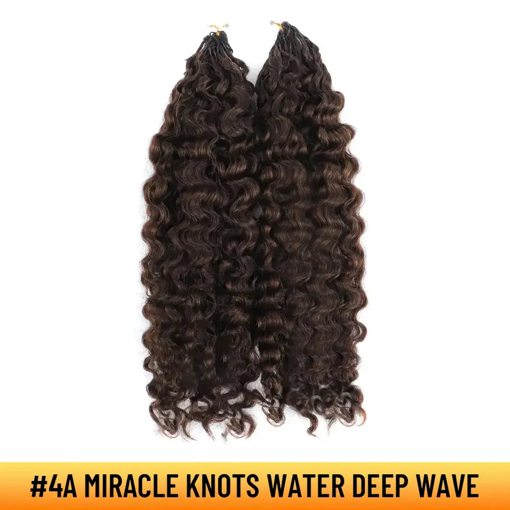 Ygwigs Mixed Color Miracle Knots Water Deep Wave Feather Crochet Human Hair Extensions