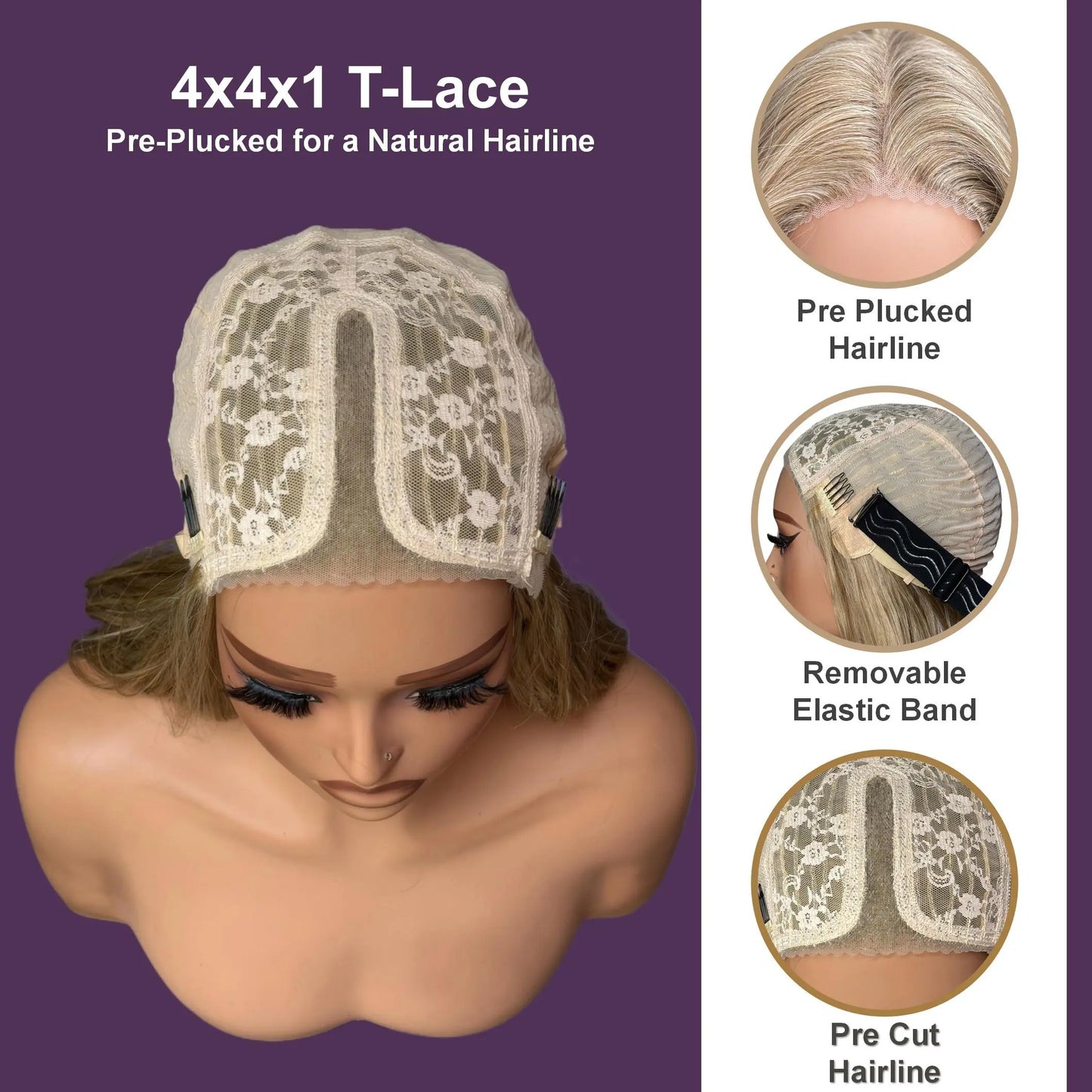 Detroit Layers 18-Inch Heat-Resistant Synthetic Wig - 200% Density Butterfly Cut T-Part Lace in Red, Blonde, Gray, and Brown with Loose Waves for Beginners