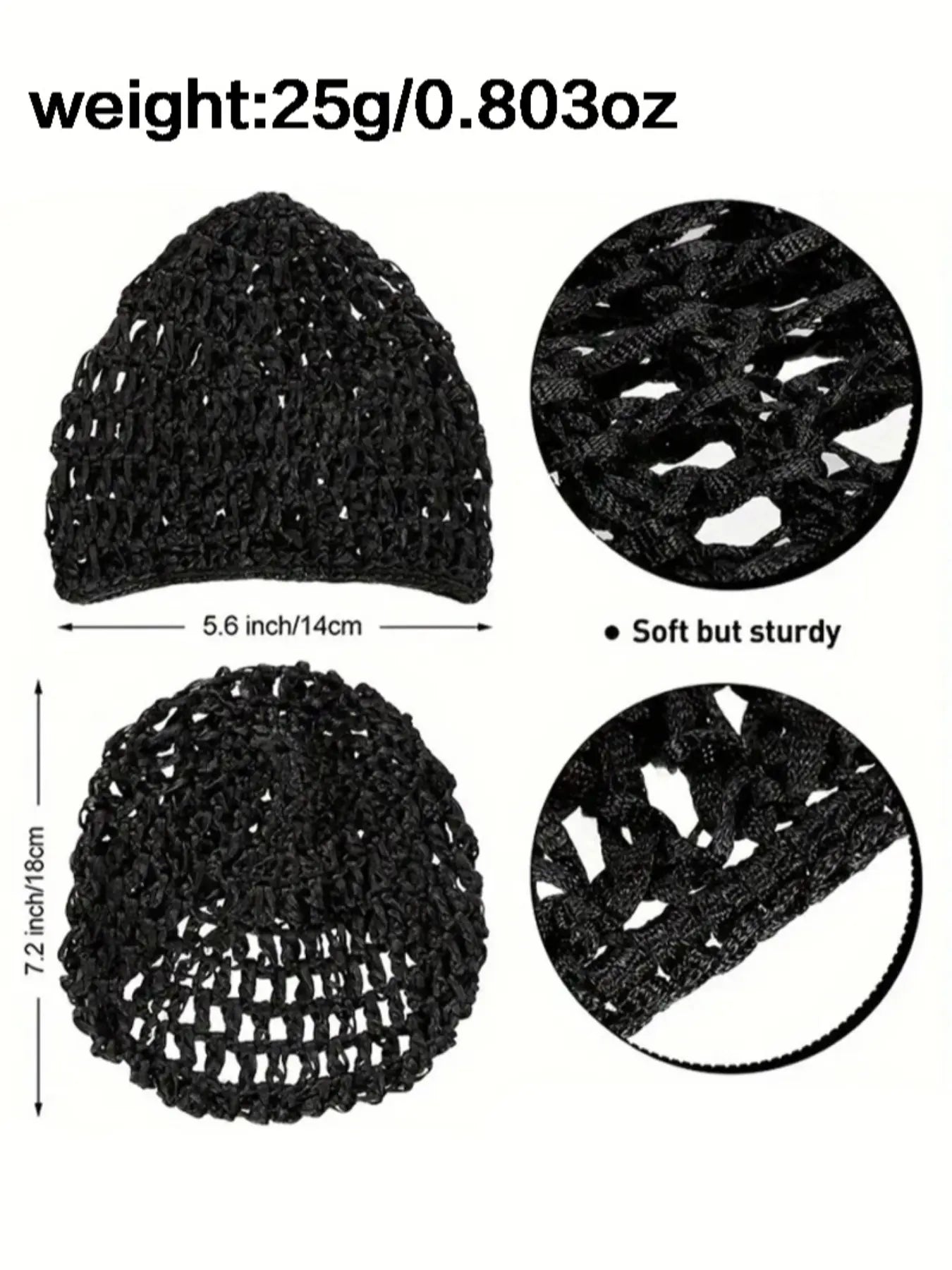 Women's 4-Piece Hair Net Set: Versatile Sleeping Cap, Wig & Bun Protector, and Mesh Wrap Snood for Ballet, Cooking, and Daily Use