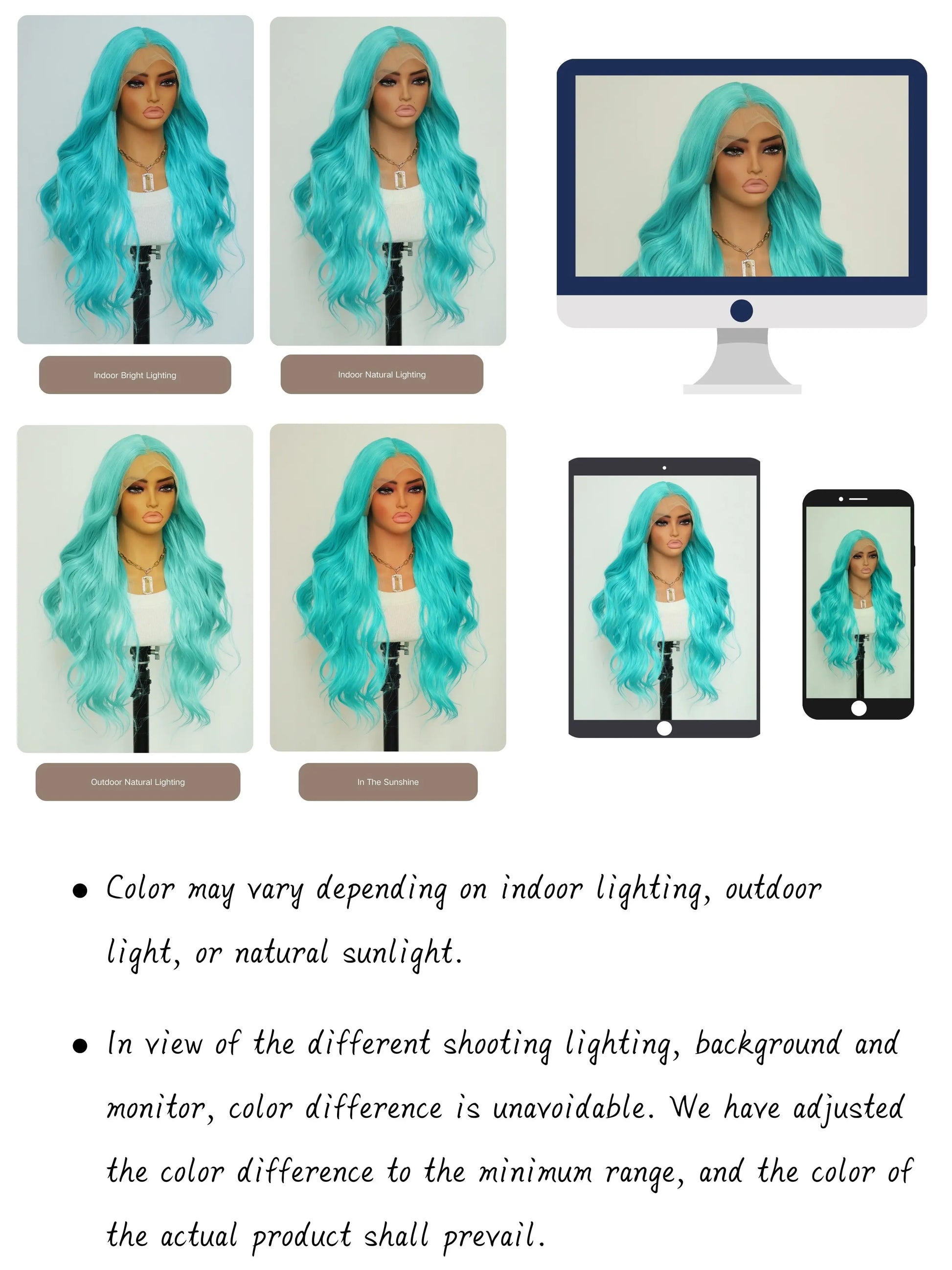 Mint Blue 28-Inch Body Wave Lace Front Wig with Pre-Plucked Natural Hairline, Heat-Resistant Synthetic Fiber for Women - Ideal for Parties, New Year, and Cosplay