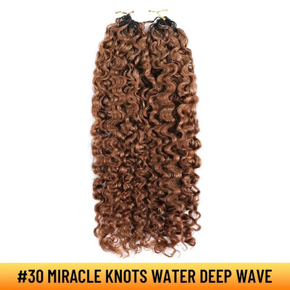 Ygwigs Mixed Color Miracle Knots Water Deep Wave Feather Crochet Human Hair Extensions