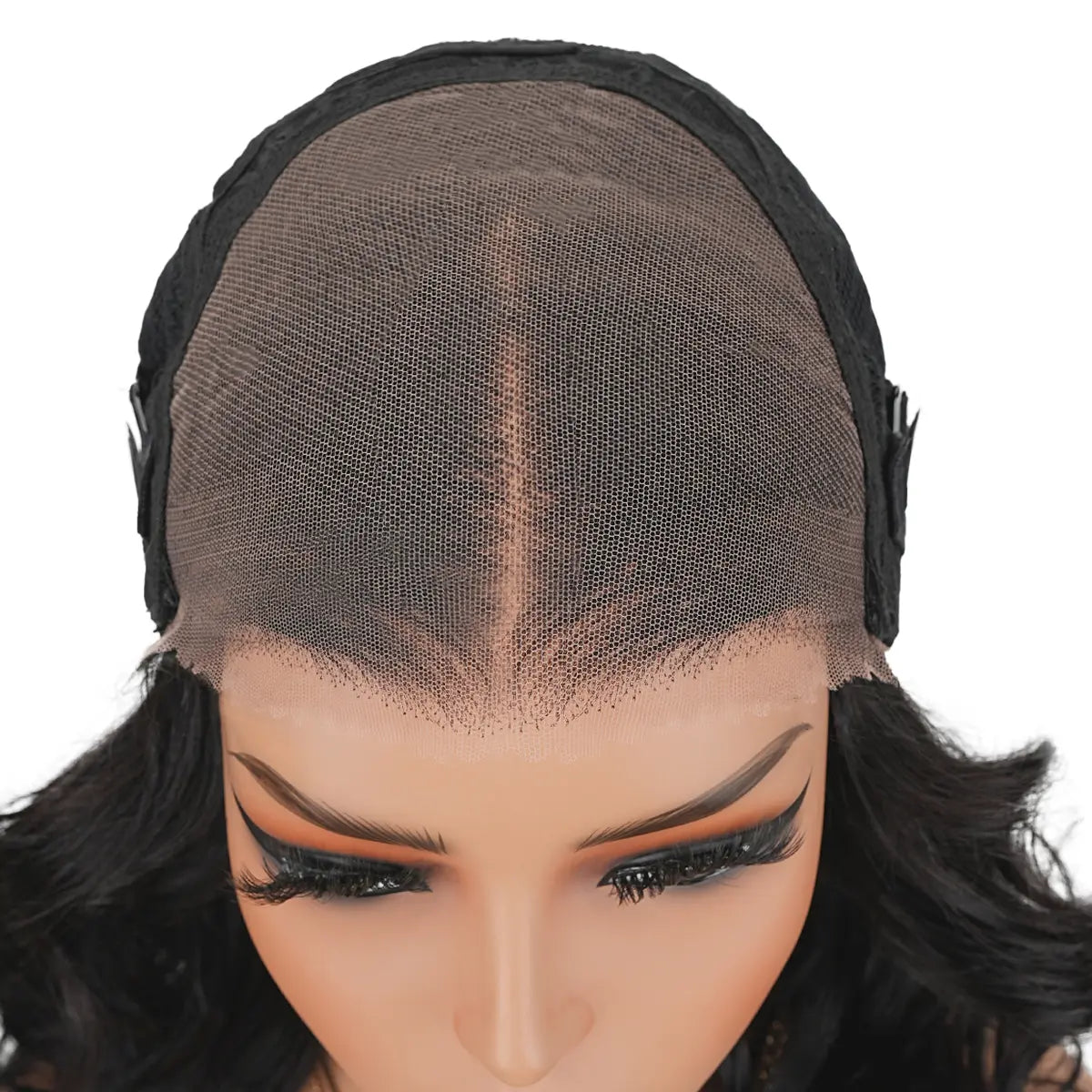 Pobokix 7X6 Body Wave HD Transparent Lace Frontal Wig - Brazilian Pre-Plucked Glueless Human Hair Wig for Women, 200% Density with Natural Hairline