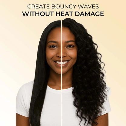 Wequeen 10-Minute Ready Hairstyle Body Wave Bundles with Complimentary Flexi Rods | Effortless Beach Waves, Blowout, and Layered Cut Styles | 10A Virgin Human Hair for Heatless Overnight Curls and Versatile Styling Options